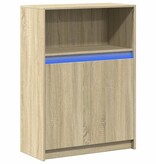 VidaXL Dressoir met LED 72x34x100 cm bewerkt hout sonoma eikenkleurig