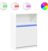 VidaXL Dressoir met LED 72x34x100 cm bewerkt hout wit