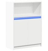 VidaXL Dressoir met LED 72x34x100 cm bewerkt hout wit