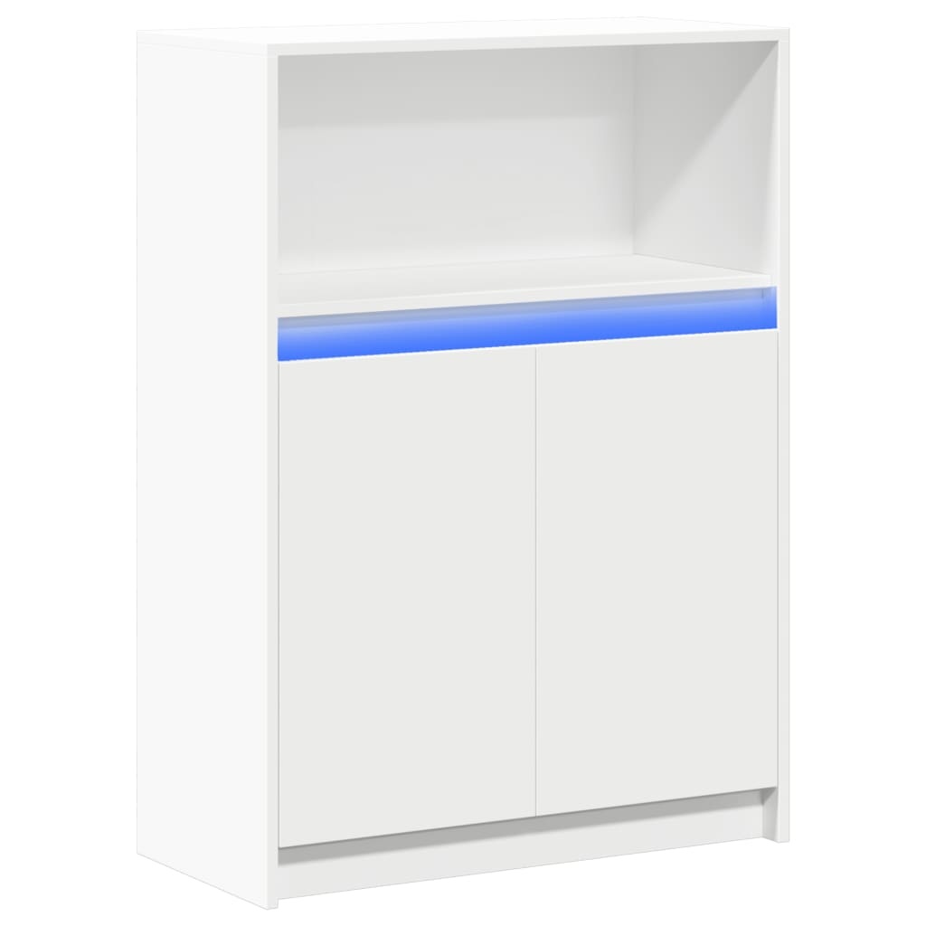 VidaXL Dressoir met LED 72x34x100 cm bewerkt hout wit