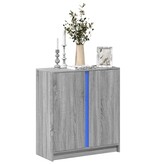 VidaXL Dressoir met LED 77x34x85 cm bewerkt hout grijs sonoma eiken