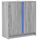 VidaXL Dressoir met LED 77x34x85 cm bewerkt hout grijs sonoma eiken