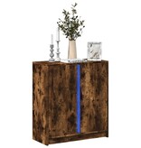 VidaXL Dressoir met LED 77x34x85 cm bewerkt hout gerookt eikenkleurig