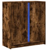 VidaXL Dressoir met LED 77x34x85 cm bewerkt hout gerookt eikenkleurig
