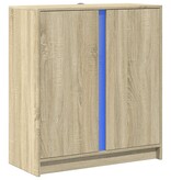 VidaXL Dressoir met LED 77x34x85 cm bewerkt hout sonoma eikenkleurig