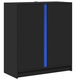 VidaXL Dressoir met LED 77x34x85 cm bewerkt hout zwart