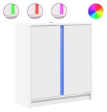 VidaXL Dressoir met LED 77x34x85 cm bewerkt hout wit