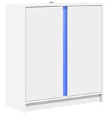 VidaXL Dressoir met LED 77x34x85 cm bewerkt hout wit