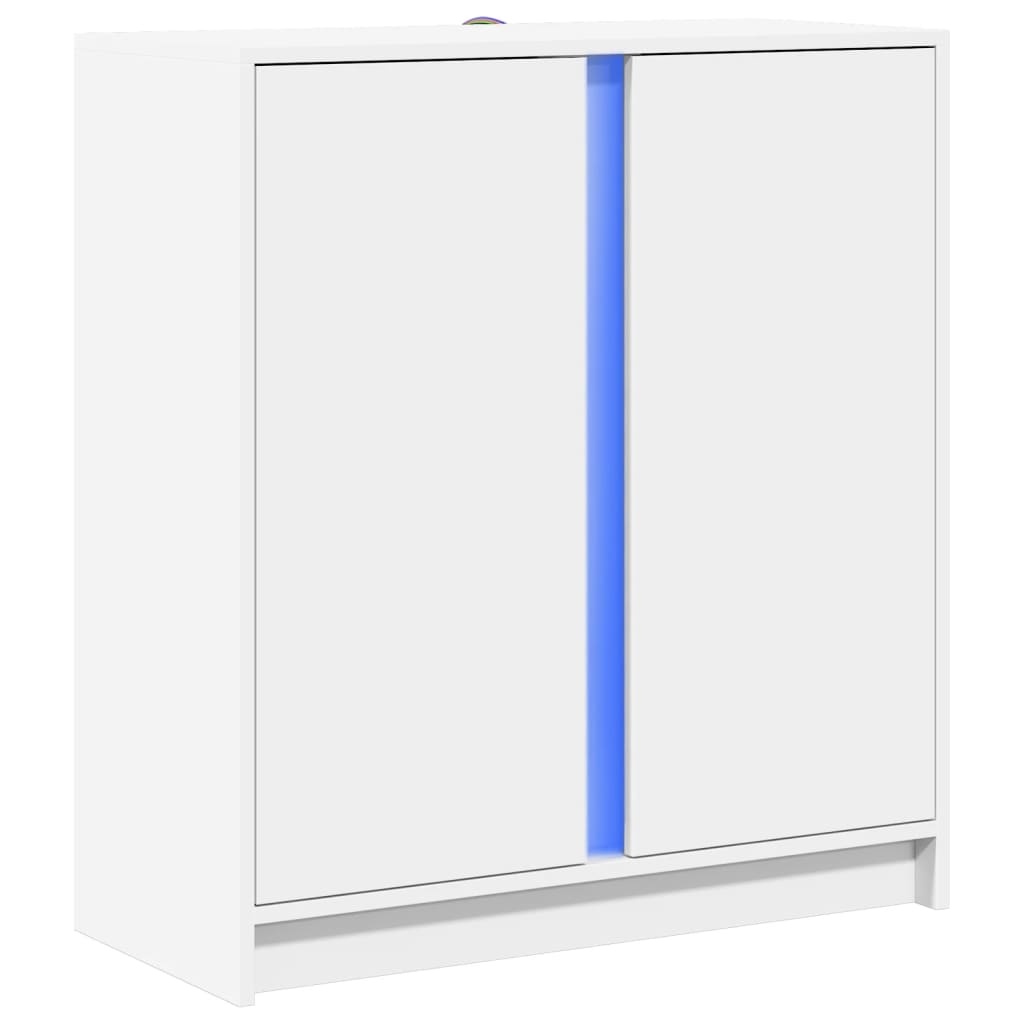 VidaXL Dressoir met LED 77x34x85 cm bewerkt hout wit