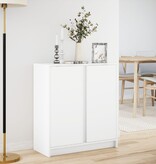 VidaXL Dressoir met LED 77x34x85 cm bewerkt hout wit