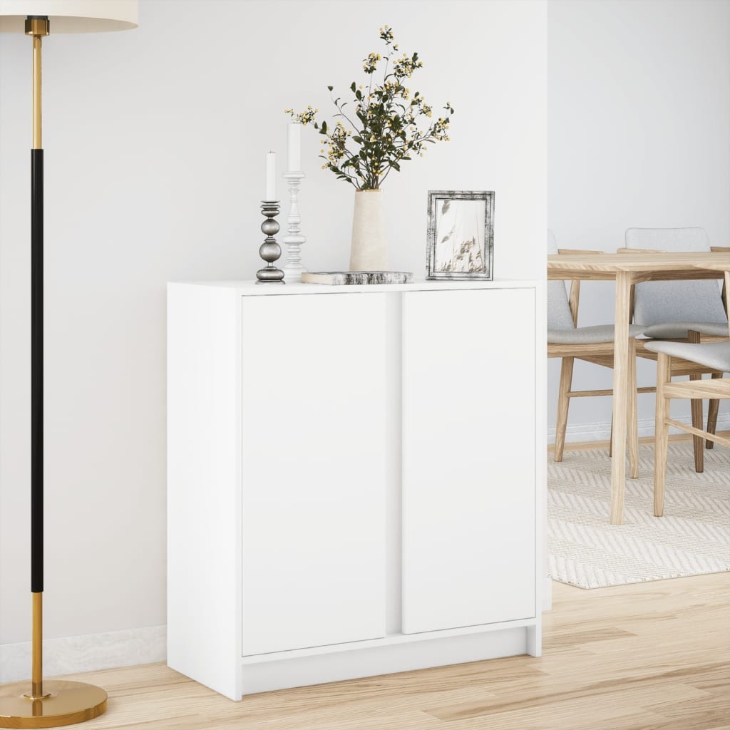 VidaXL Dressoir met LED 77x34x85 cm bewerkt hout wit