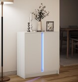 VidaXL Dressoir met LED 77x34x85 cm bewerkt hout wit