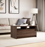 VidaXL Salontafel met LED-verlichting bewerkt hout bruin eikenkleur