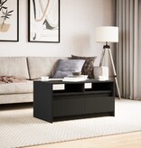 VidaXL Salontafel met LED-verlichting bewerkt hout zwart