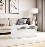 VidaXL Salontafel met LED-verlichting bewerkt hout wit