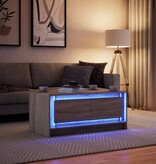 VidaXL Salontafel met LED-verlichting bewerkt hout sonoma eikenkleurig
