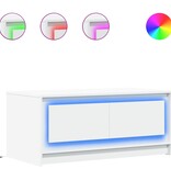 VidaXL Salontafel met LED-verlichting bewerkt hout wit