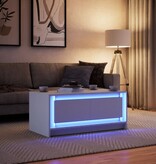 VidaXL Salontafel met LED-verlichting bewerkt hout wit