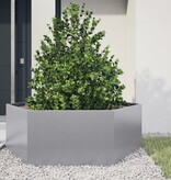 VidaXL Plantenbak zeshoek 138x120x45 cm gegalvaniseerd staal