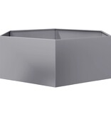 VidaXL Plantenbak zeshoek 138x120x45 cm gegalvaniseerd staal