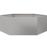 VidaXL Plantenbak zeshoek 138x120x45 cm roestvrijstaal