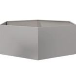 VidaXL Plantenbak zeshoek 138x120x45 cm roestvrijstaal