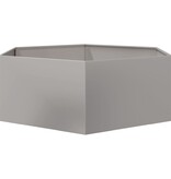 VidaXL Plantenbak zeshoek 138x120x45 cm roestvrijstaal