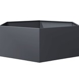 VidaXL Plantenbak zeshoek 138x120x45 cm staal antracietkleurig