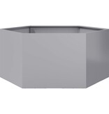 VidaXL Plantenbak zeshoek 104x90x45 cm gegalvaniseerd staal