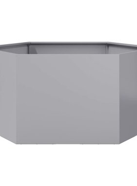 VidaXL Plantenbak zeshoek 104x90x45 cm gegalvaniseerd staal