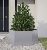 VidaXL Plantenbak zeshoek 104x90x45 cm gegalvaniseerd staal