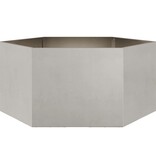 VidaXL Plantenbak zeshoek 104x90x45 cm roestvrijstaal