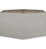 VidaXL Plantenbak zeshoek 104x90x45 cm roestvrijstaal