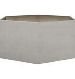VidaXL Plantenbak zeshoek 104x90x45 cm roestvrijstaal