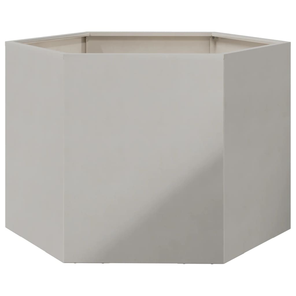 VidaXL Plantenbak zeshoek 69x60x45 cm roestvrijstaal