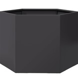 VidaXL Plantenbak zeshoek 69x60x45 cm staal zwart