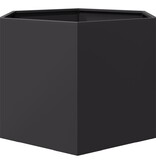 VidaXL Plantenbak zeshoek 69x60x45 cm staal zwart