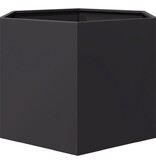 VidaXL Plantenbak zeshoek 69x60x45 cm staal zwart