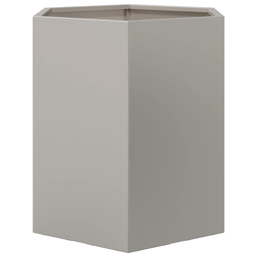 VidaXL Plantenbak zeshoek 46x40x45 cm roestvrijstaal