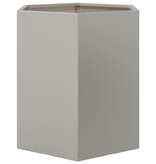 VidaXL Plantenbak zeshoek 46x40x45 cm roestvrijstaal