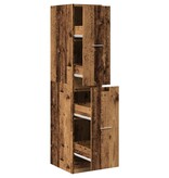 VidaXL Apothekerskast 30x41x144,5 cm bewerkt hout oud houtkleurig
