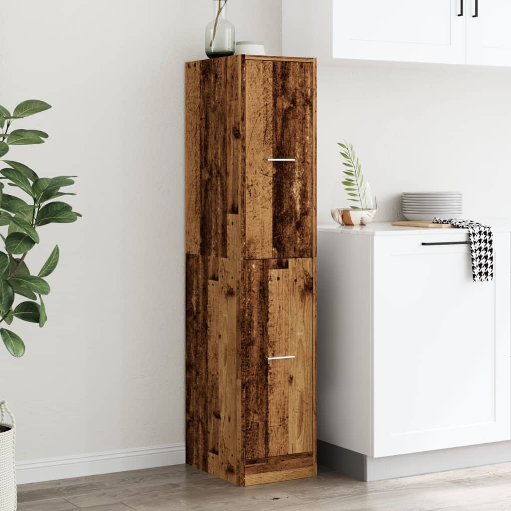 VidaXL Apothekerskast 30x41x144,5 cm bewerkt hout oud houtkleurig