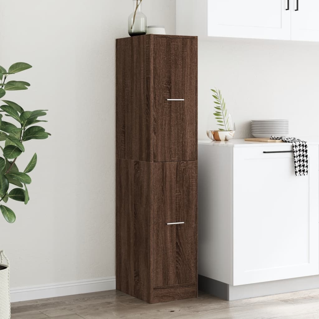 VidaXL Apothekerskast 30x41x144,5 cm bewerkt hout bruin eikenkleurig