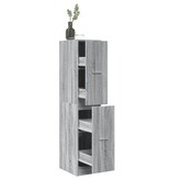 VidaXL Apothekerskast 30x41x144,5 cm bewerkt hout grijs sonoma eiken