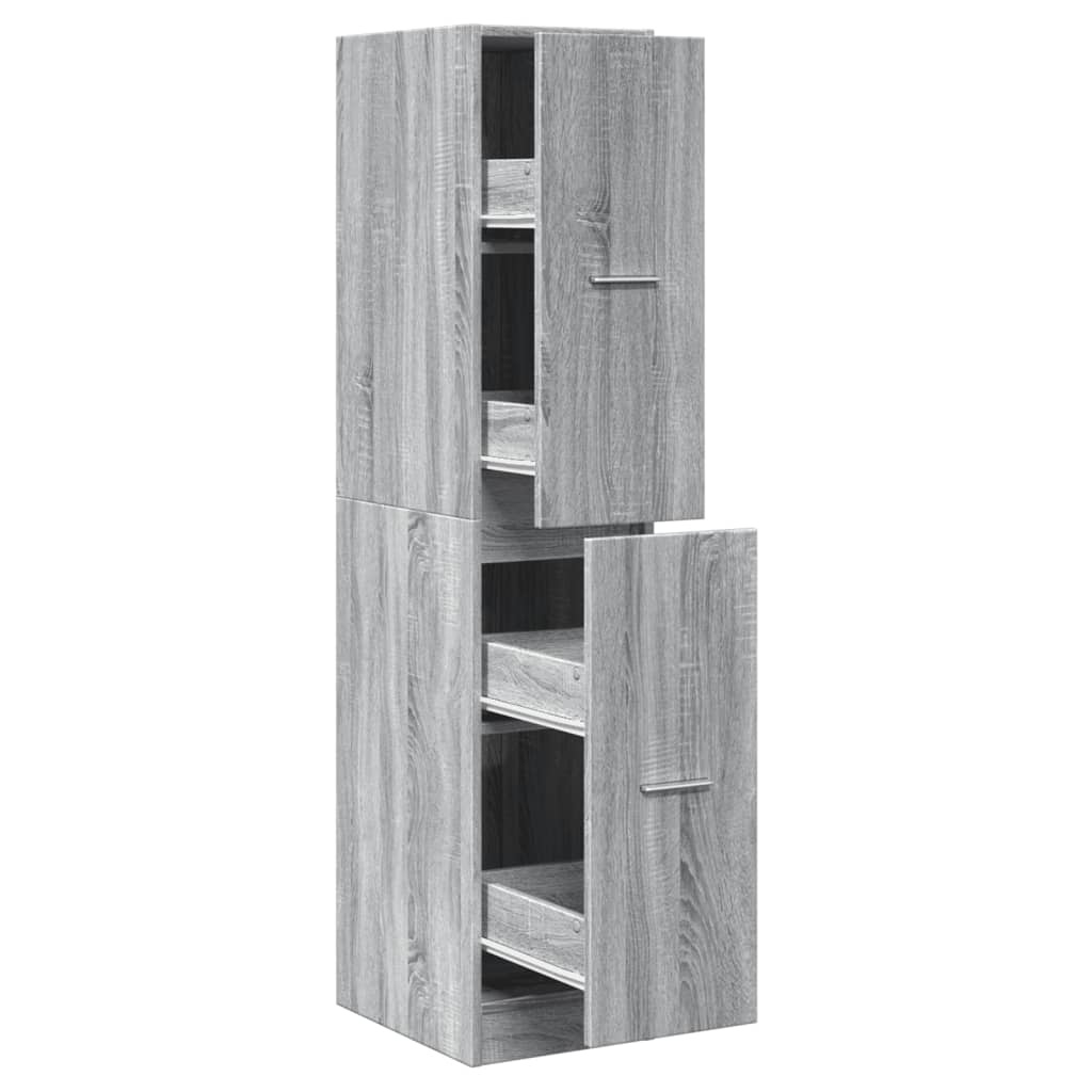 VidaXL Apothekerskast 30x41x144,5 cm bewerkt hout grijs sonoma eiken