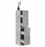 VidaXL Apothekerskast 30x41x144,5 cm bewerkt hout betongrijs
