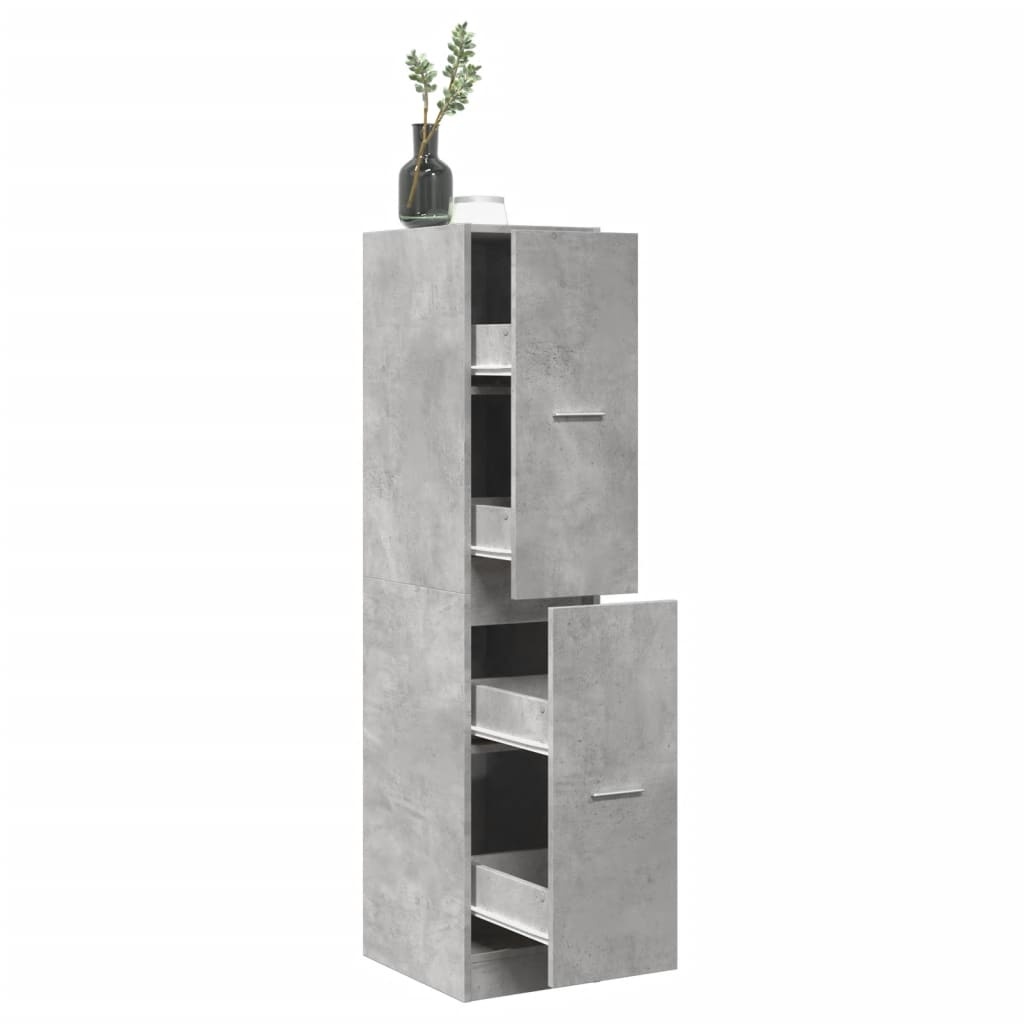 VidaXL Apothekerskast 30x41x144,5 cm bewerkt hout betongrijs
