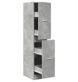 VidaXL Apothekerskast 30x41x144,5 cm bewerkt hout betongrijs