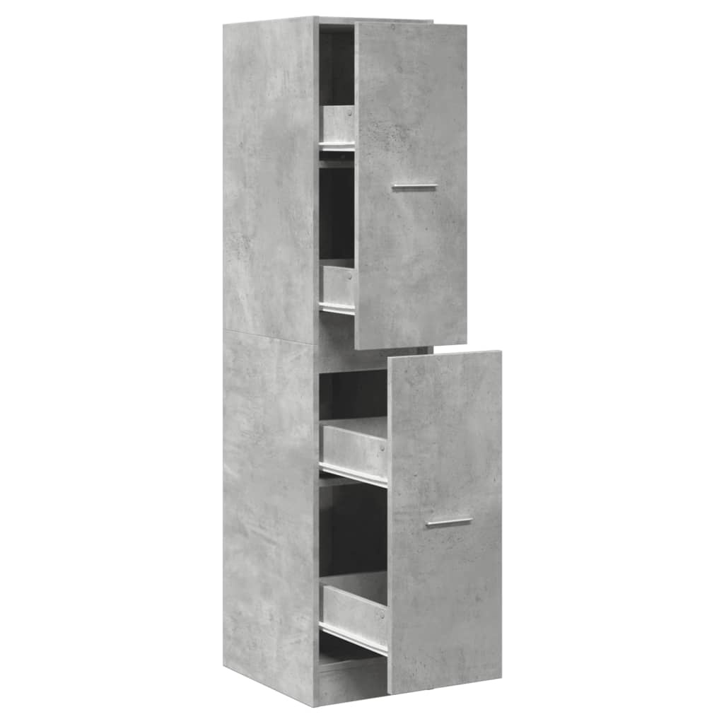 VidaXL Apothekerskast 30x41x144,5 cm bewerkt hout betongrijs