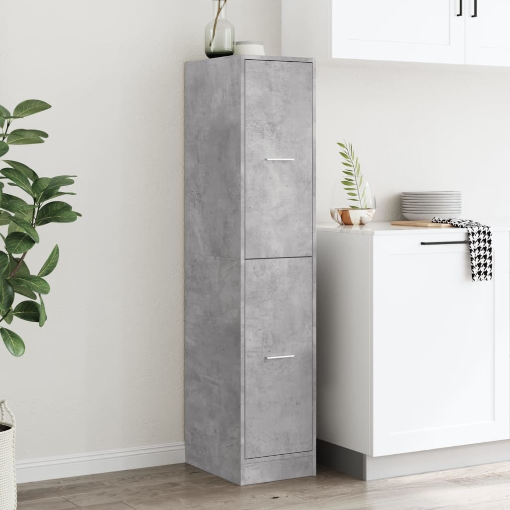 VidaXL Apothekerskast 30x41x144,5 cm bewerkt hout betongrijs